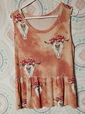 JODIFL Pink Floral Sleeveless Top